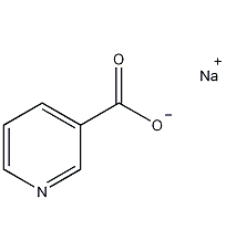 Sodium nicotinate structural formula